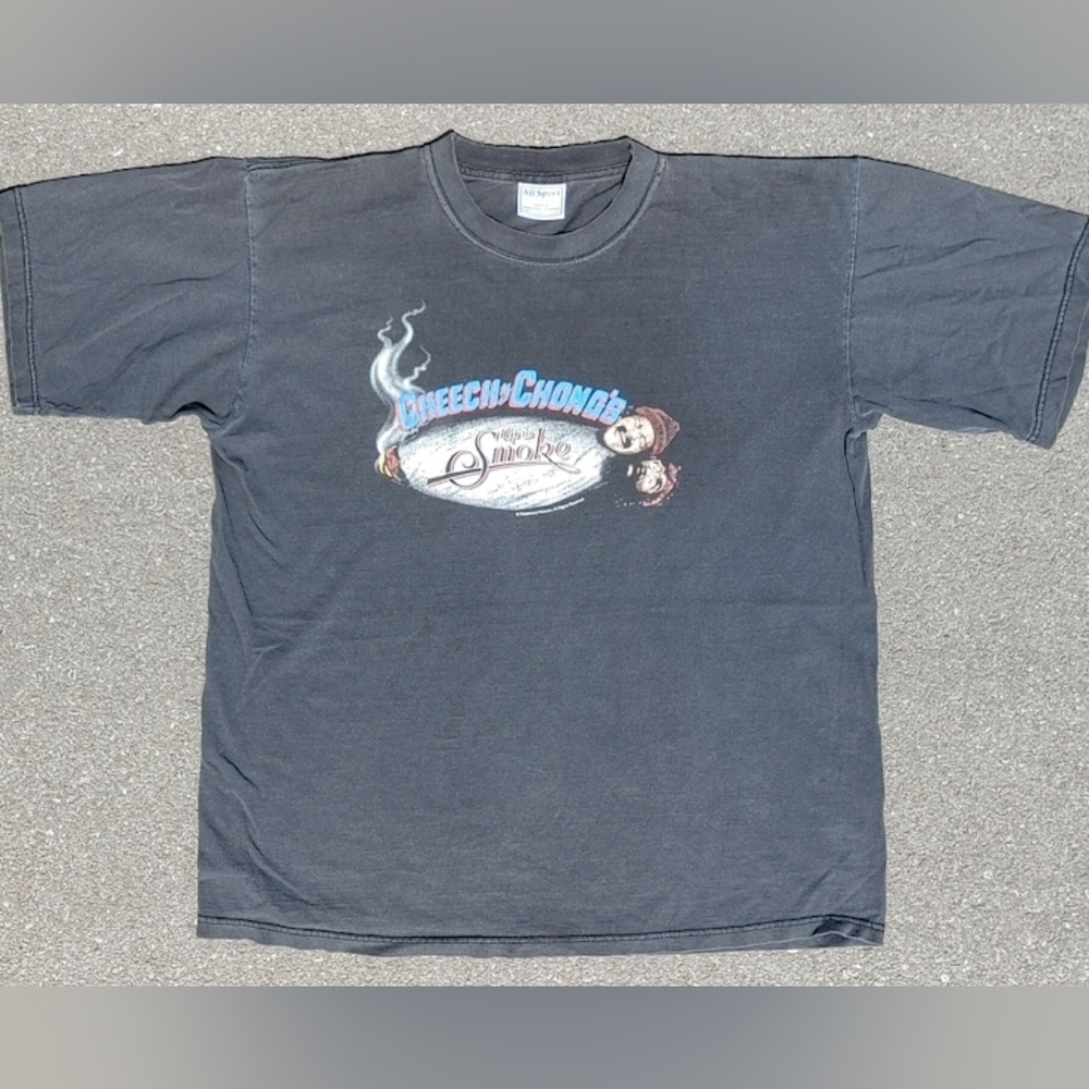 Vintage Y2K Cheech & Chong's Up in Smoke Movie Promo T-Shirt Faded Distressed L